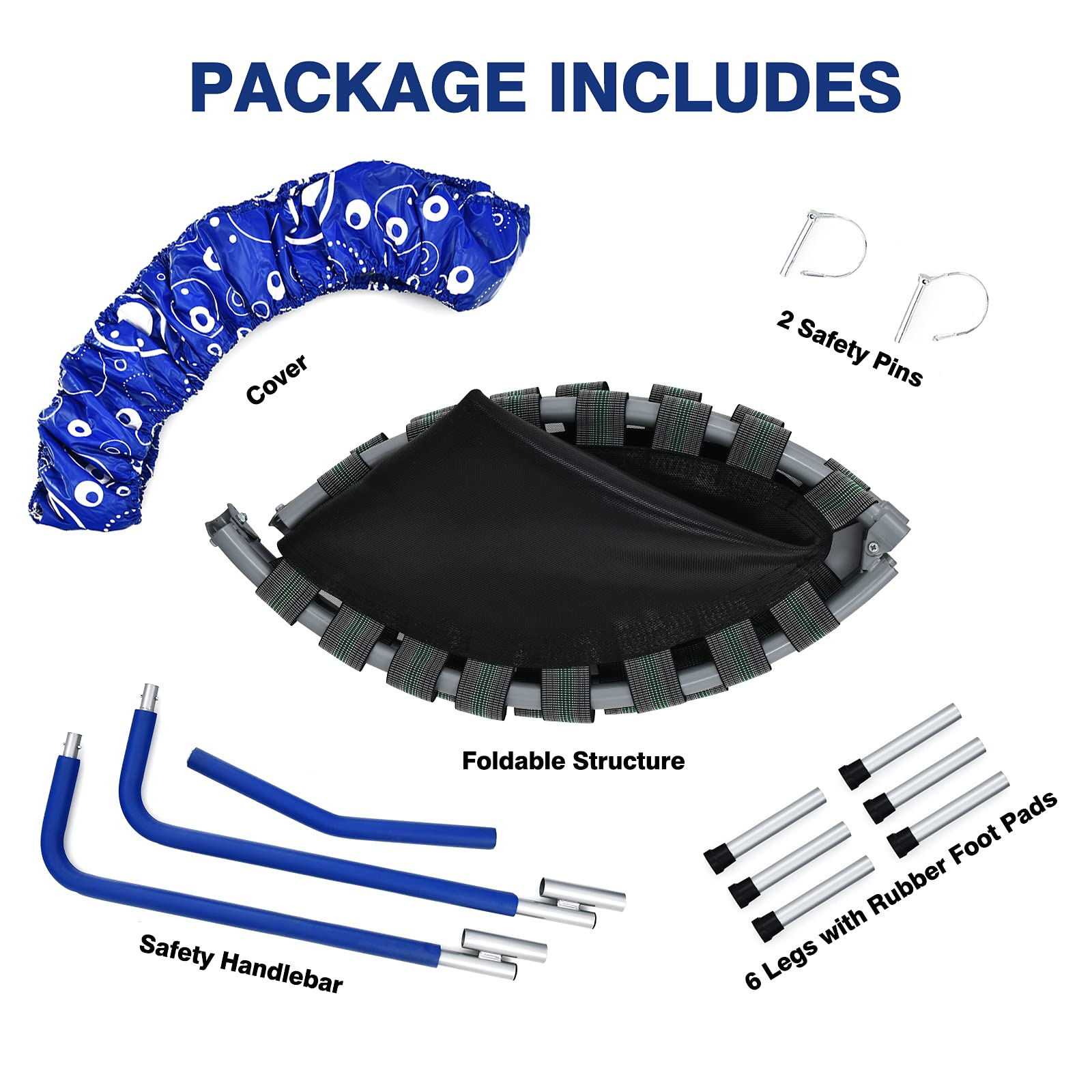 36-Inch Mini Kids Trampoline with Foamed Handle