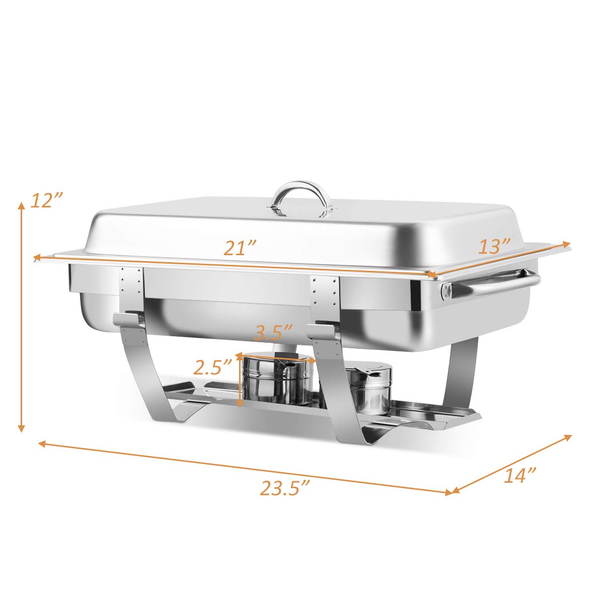 Giantex 2 Packs Chafing Dish 9 Quart Chafer Dishes Buffet Set