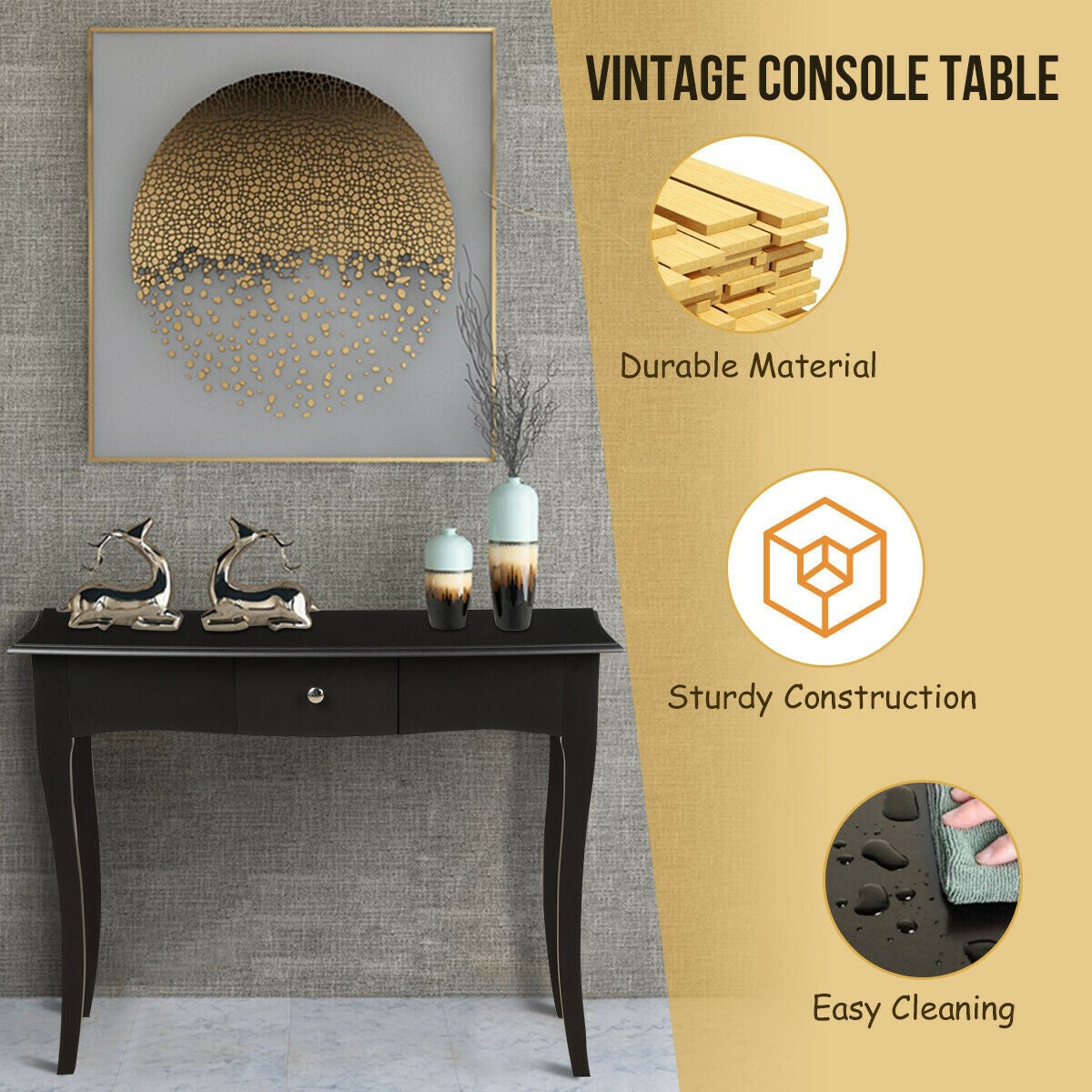 40 x 14 x 31.5 Inch Entryway Sofa Table - Giantexus