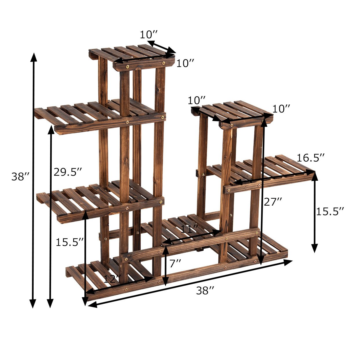 Giantex Flower Rack Wood Plant Stand