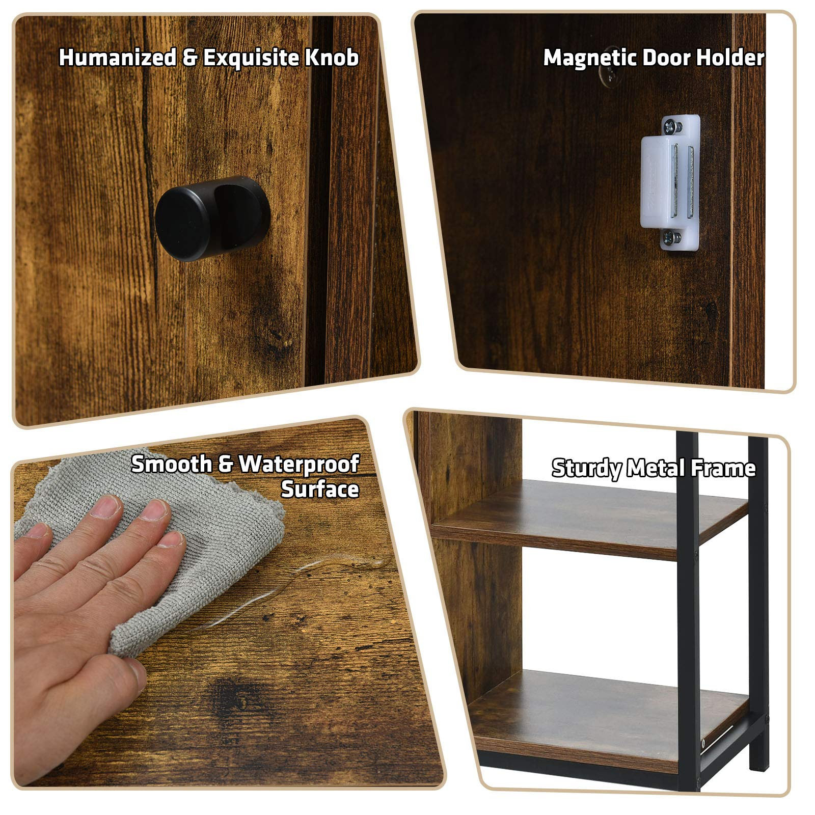 Giantex Storage Cabinet, Industrial Pantry Cupboard