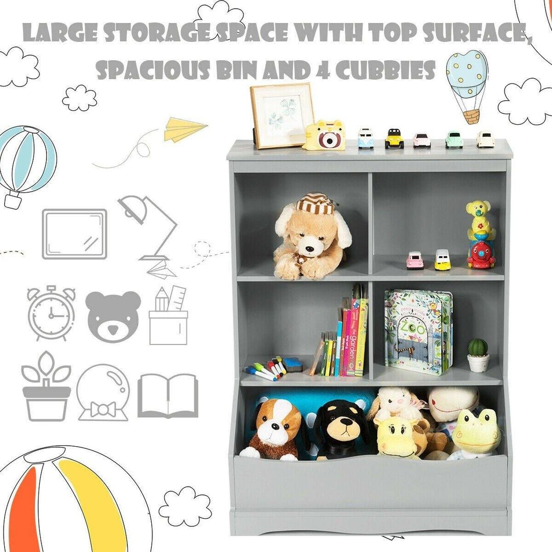 3 Shelf 4 Cube Units, Storage Bins Cubbies for Kids????? Collections - Giantexus