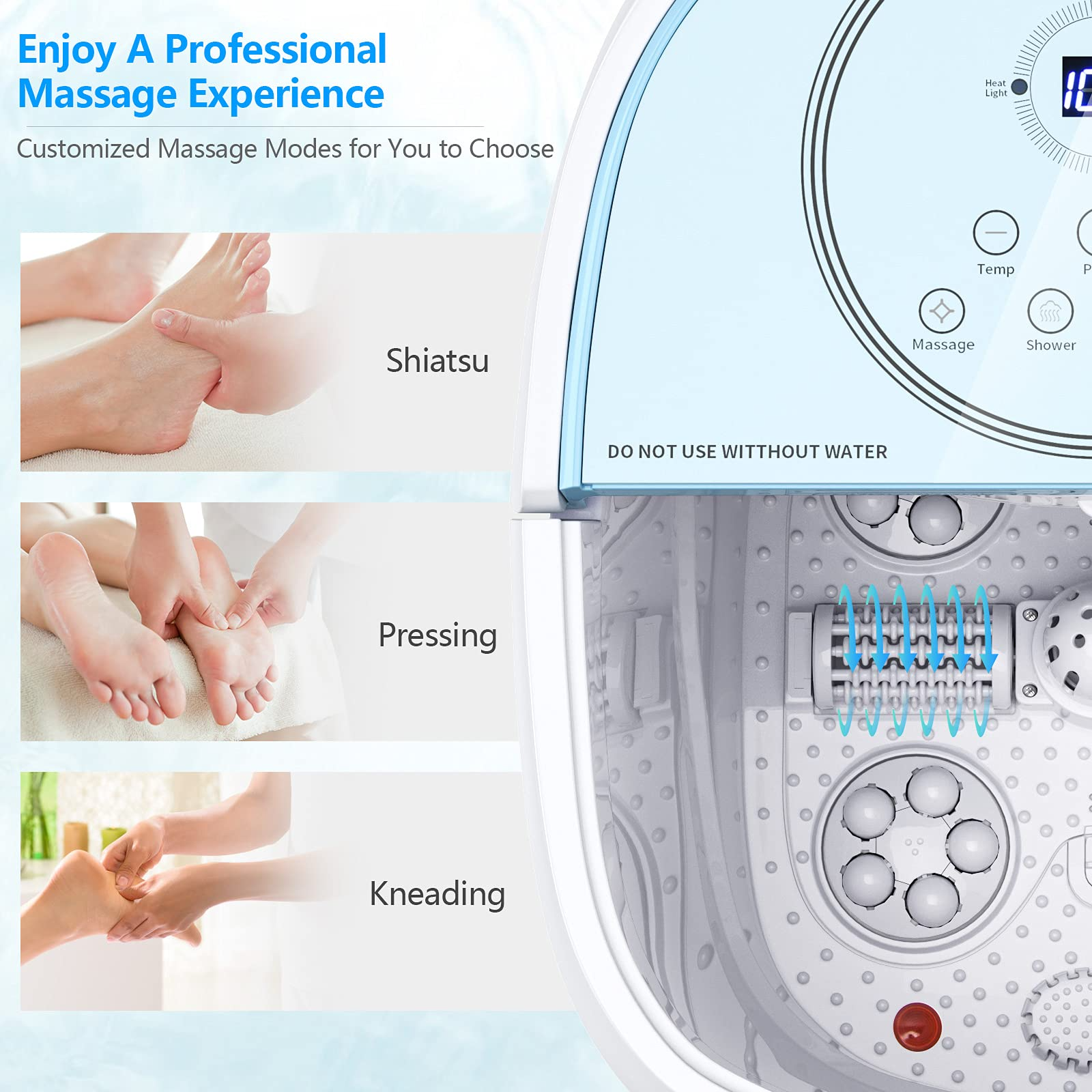 Foot Spa Bath Massager with Smart Panel - Giantex