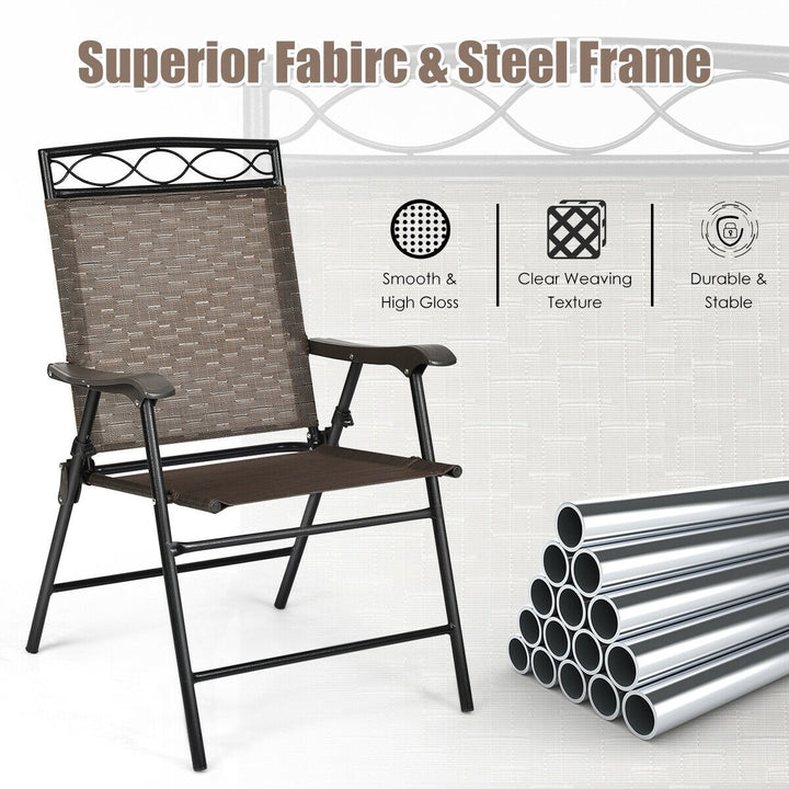 Set of 2 or 4 Patio Chairs, Outdoor Folding Lawn Chairs for Beach