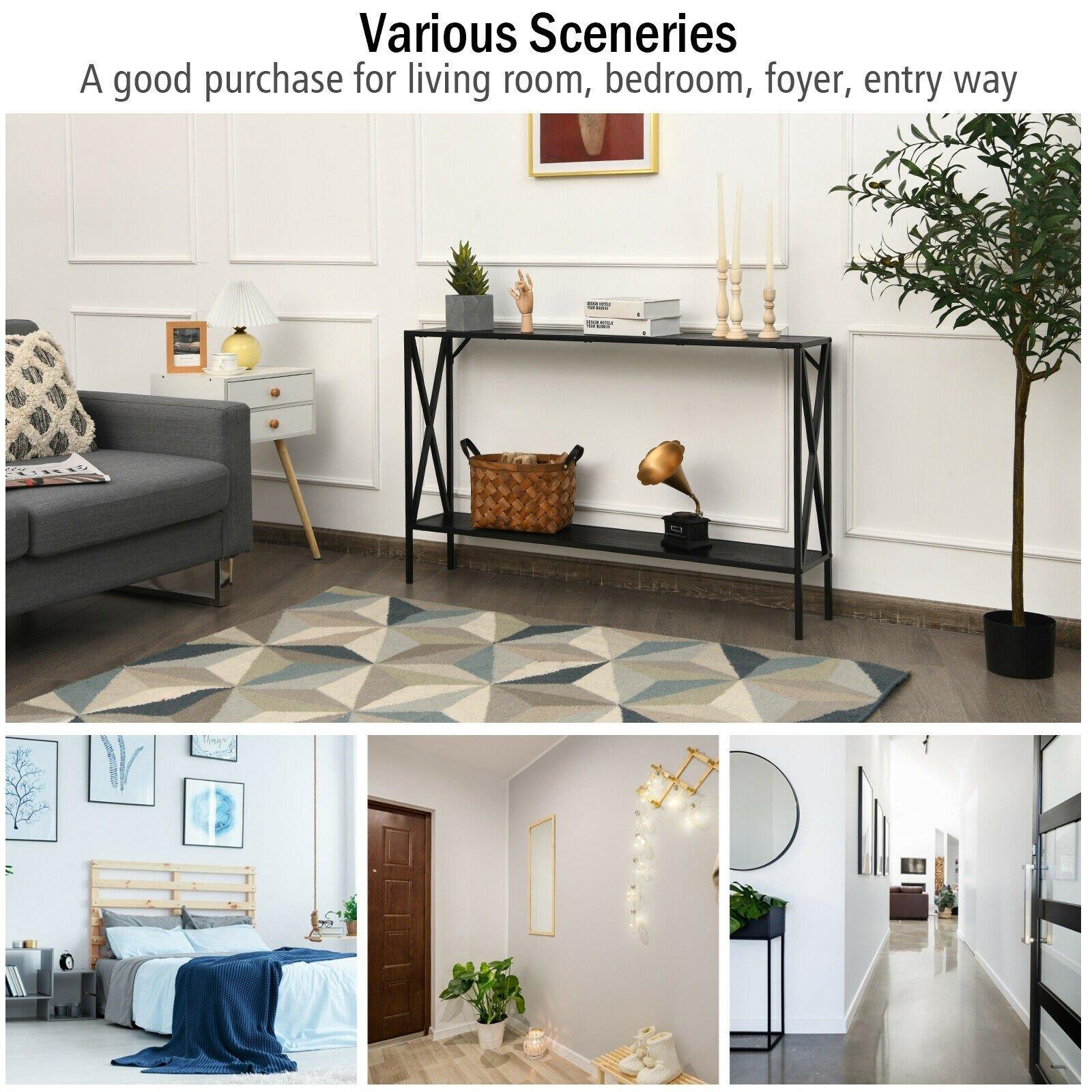 2-Tier 47.5 Inch Hallway Table for Entryway - Giantexus
