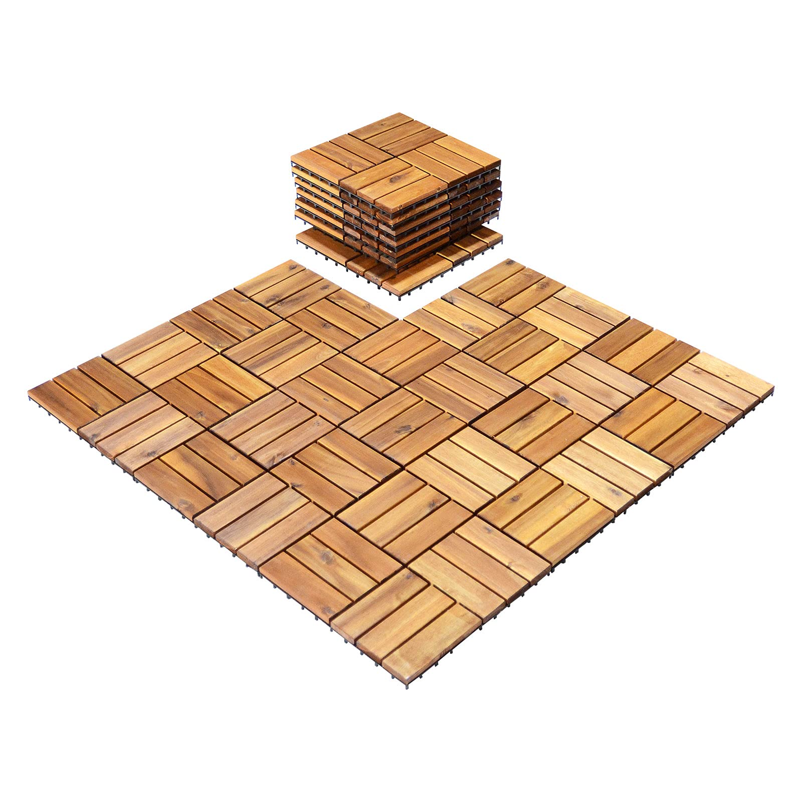 27 PCS Interlocking Patio Deck Tiles - Giantex