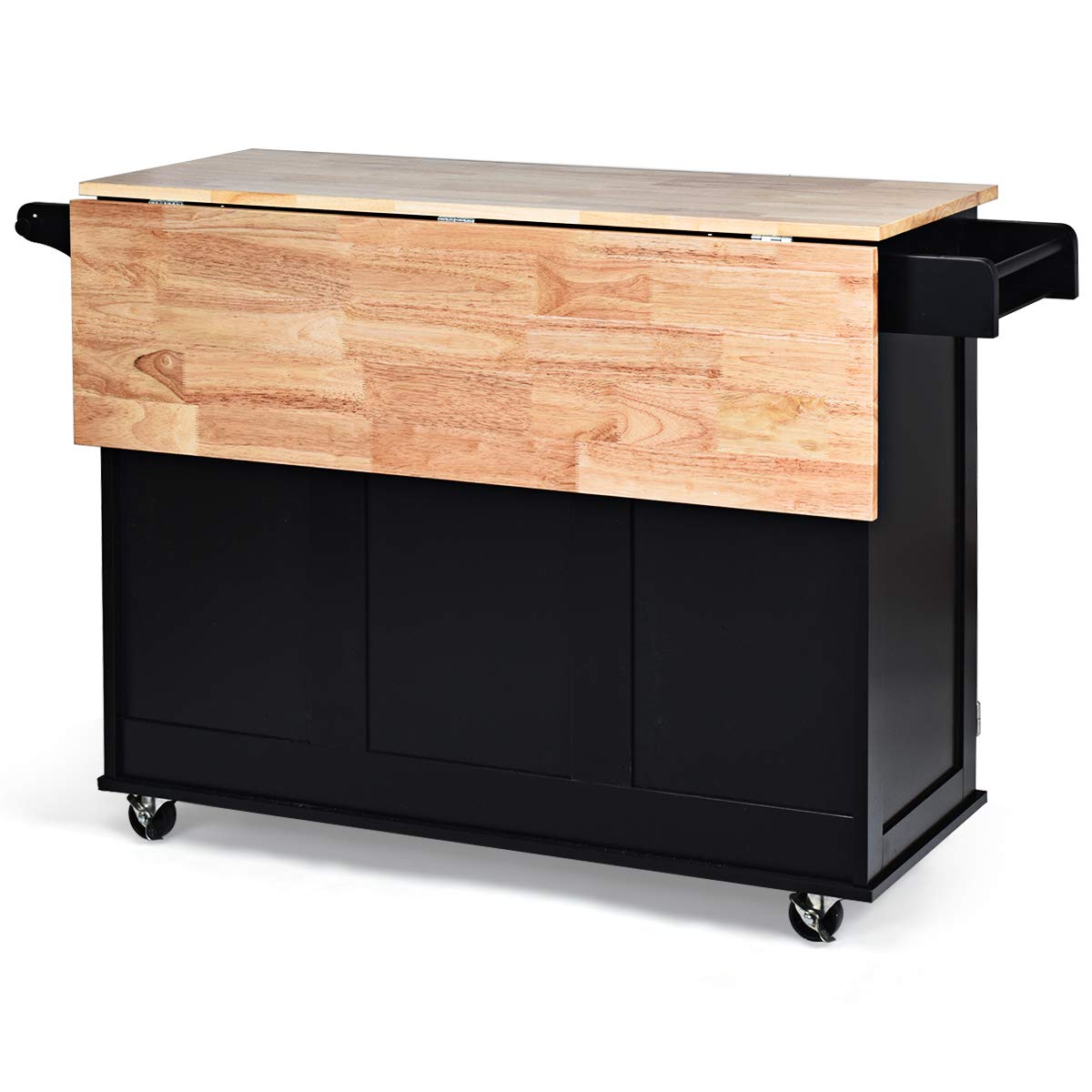 Giantex Kitchen Island Cart with Drop-Leaf Tabletop