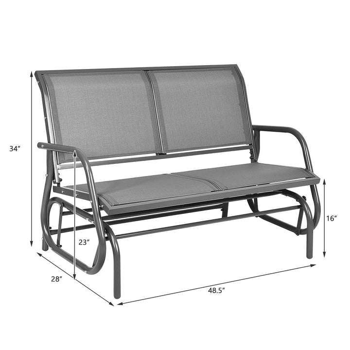 Giantex Swing Glider Chair 48 Inch with Spacious Space