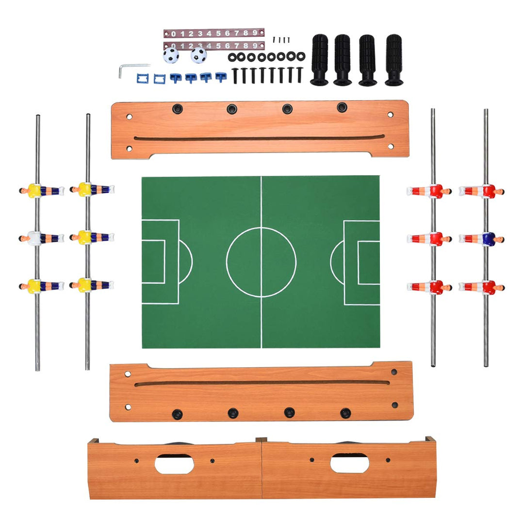 Giantex 20" Easily Assemble Wooden Mini Foosball Table Top w/ Footballs
