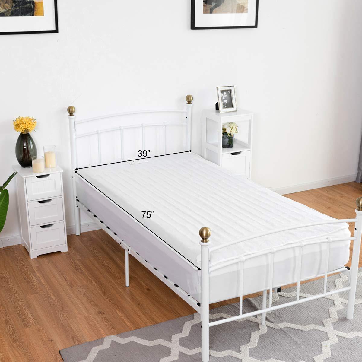 Giantex Heated Electric Mattress Pad w/ 8 Temperature Regulation (Twin/Full/Queen/King) - Giantexus