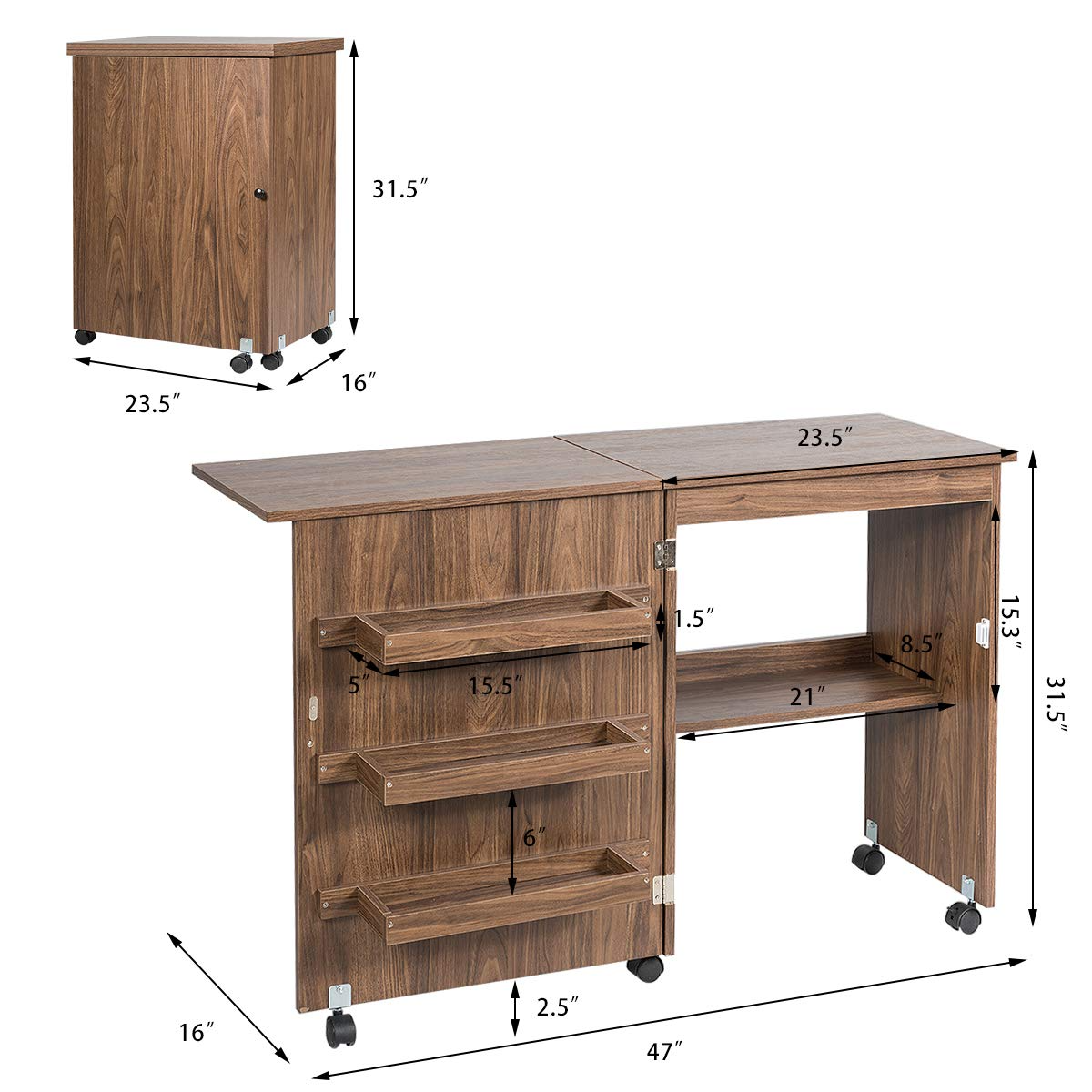 Giantex Folding Sewing Craft Table