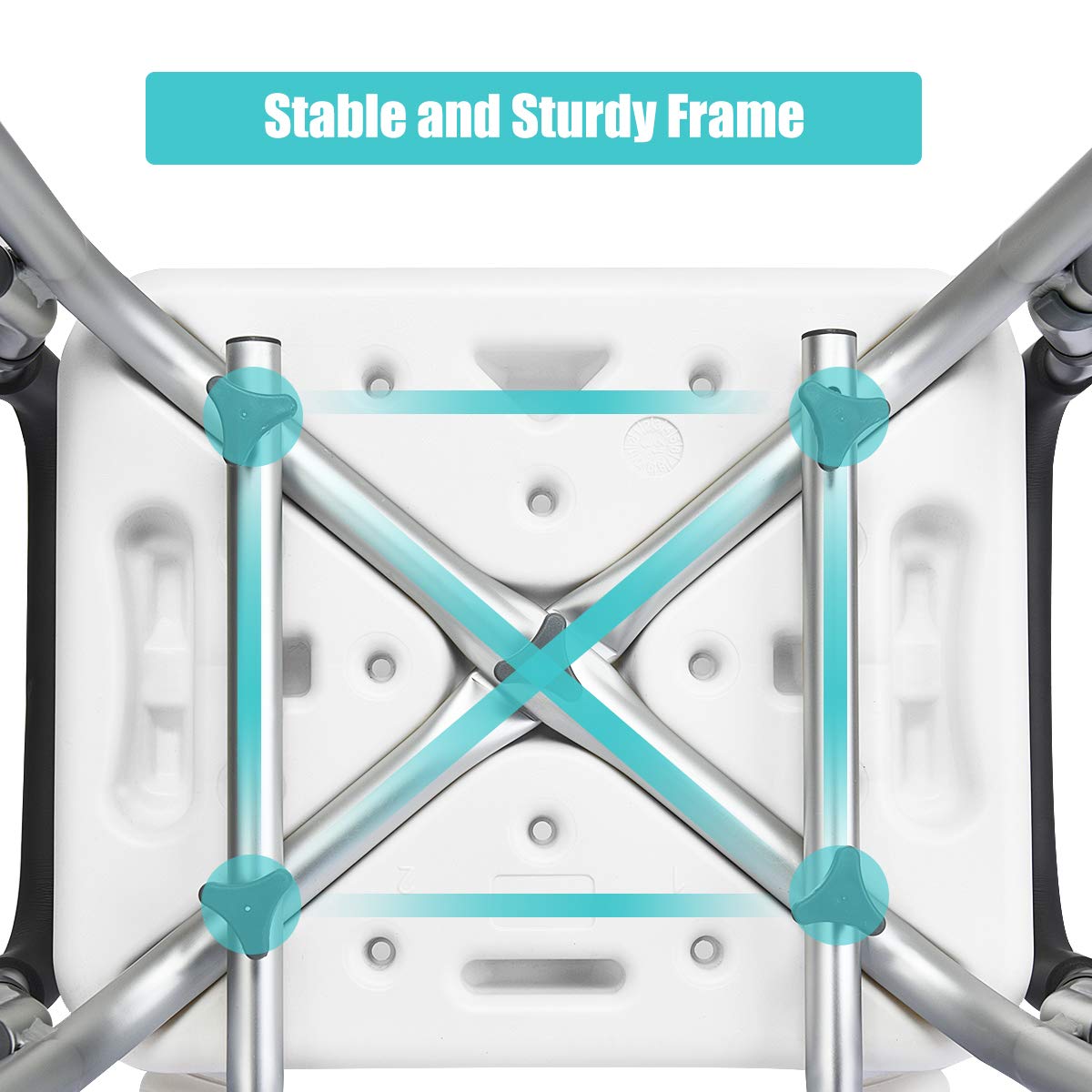 Giantex Shower Chair with Arms and Back Removable (21"x19"x32.5")