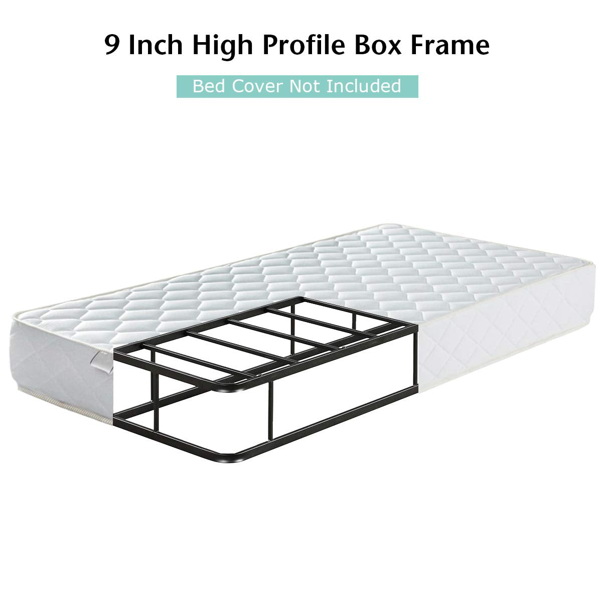 Giantex 9 inch High Profile Smart Box Spring, Mattress Foundation Easy Assembly