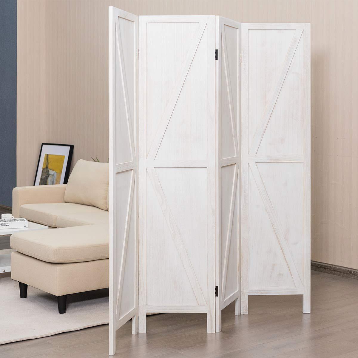 Copy of Giantex 4 Panel Folding Screen, 5.6 Ft Screen Room Divider - Giantexus