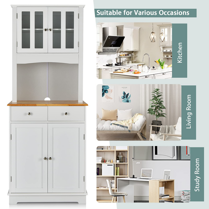 Giantex Buffet Sideboard, Kitchen Cabinet with Hutch