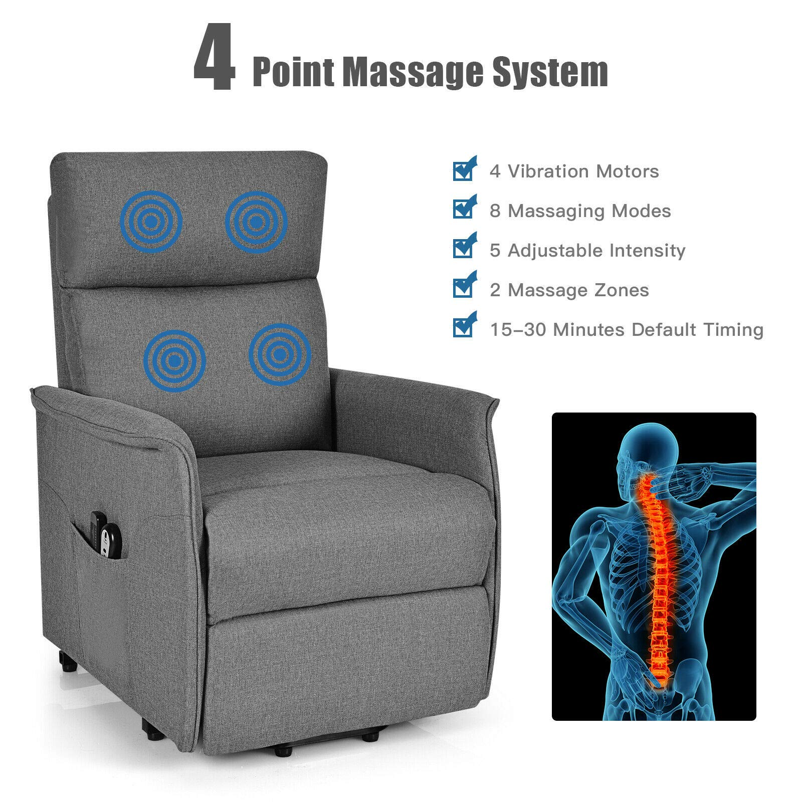 Giantex Power Lift Massage Recliner Chair for Elderly