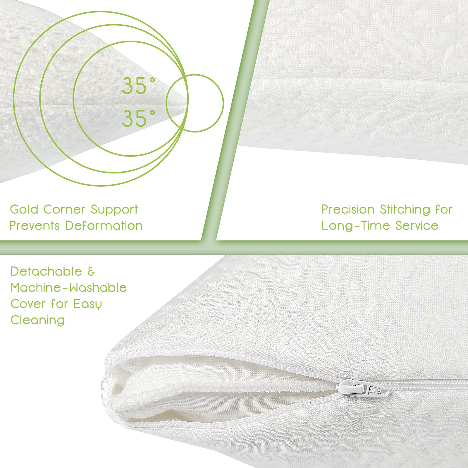 Giantex 2 Pack Shredded Memory Foam Pillows