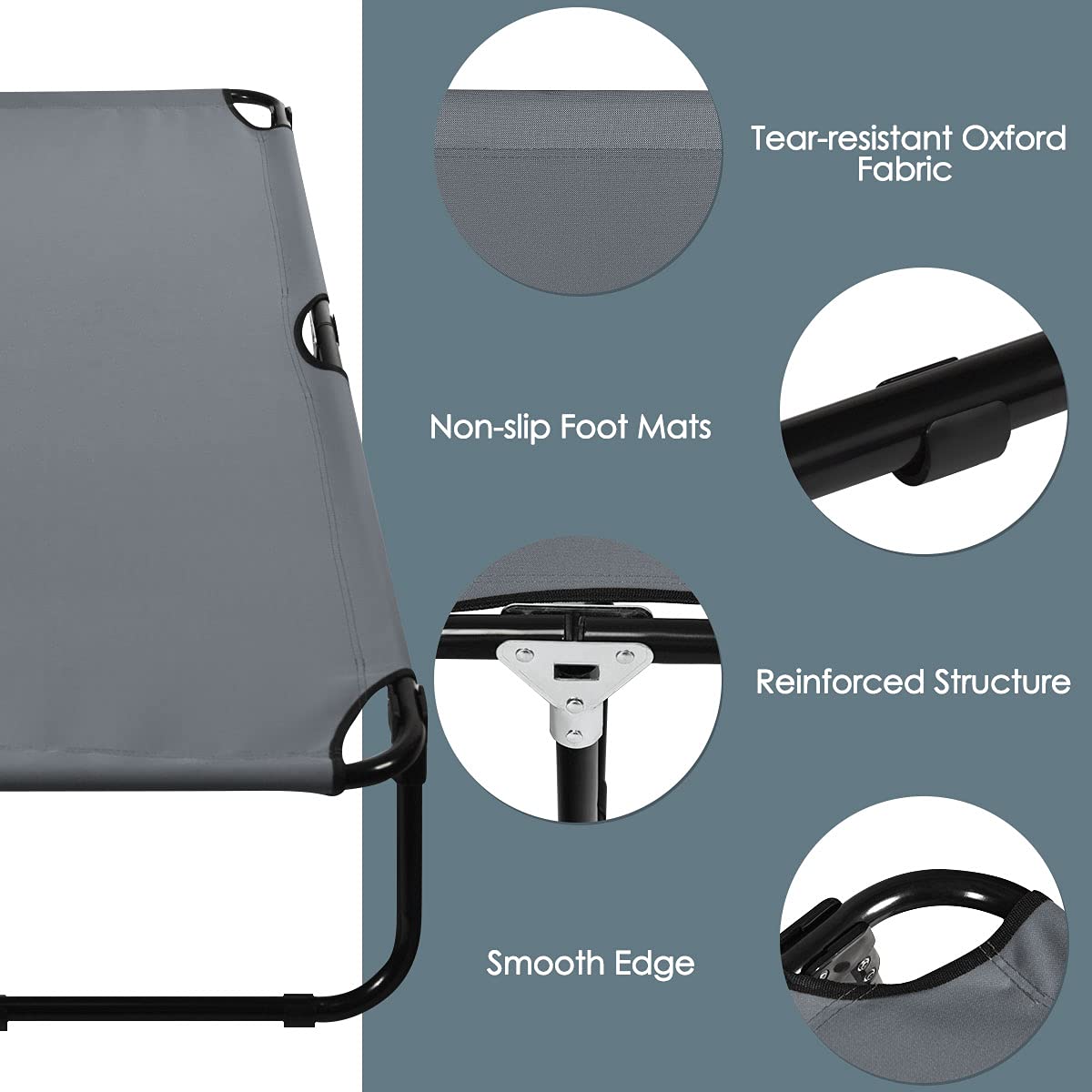 Giantex  Light Weight Camping Bed for Camp Office Sleepover