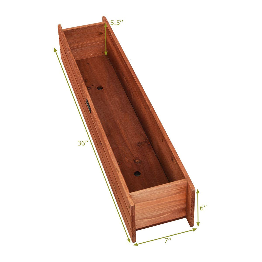 Raised Garden Bed Flower or Vegetable Planter (36" L X 7" W X 6" H)
