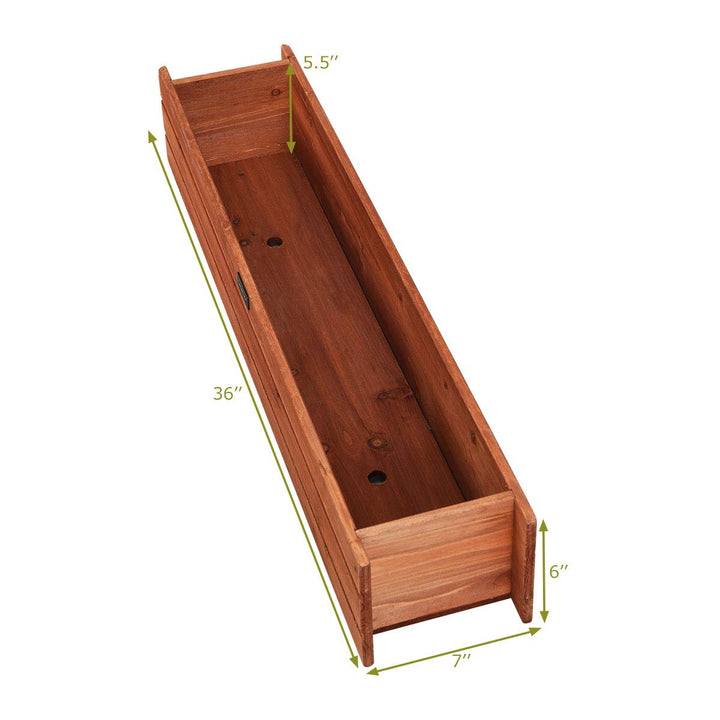 Raised Garden Bed Flower or Vegetable Planter (36" L X 7" W X 6" H)