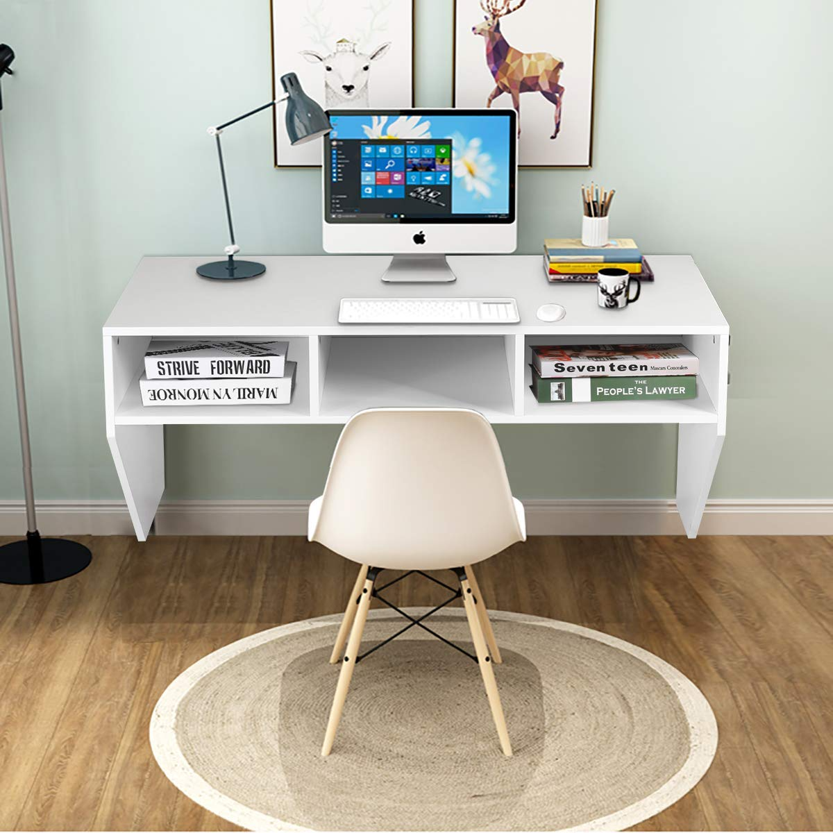Giantex Wall Mounted Desk Floating Computer Desk