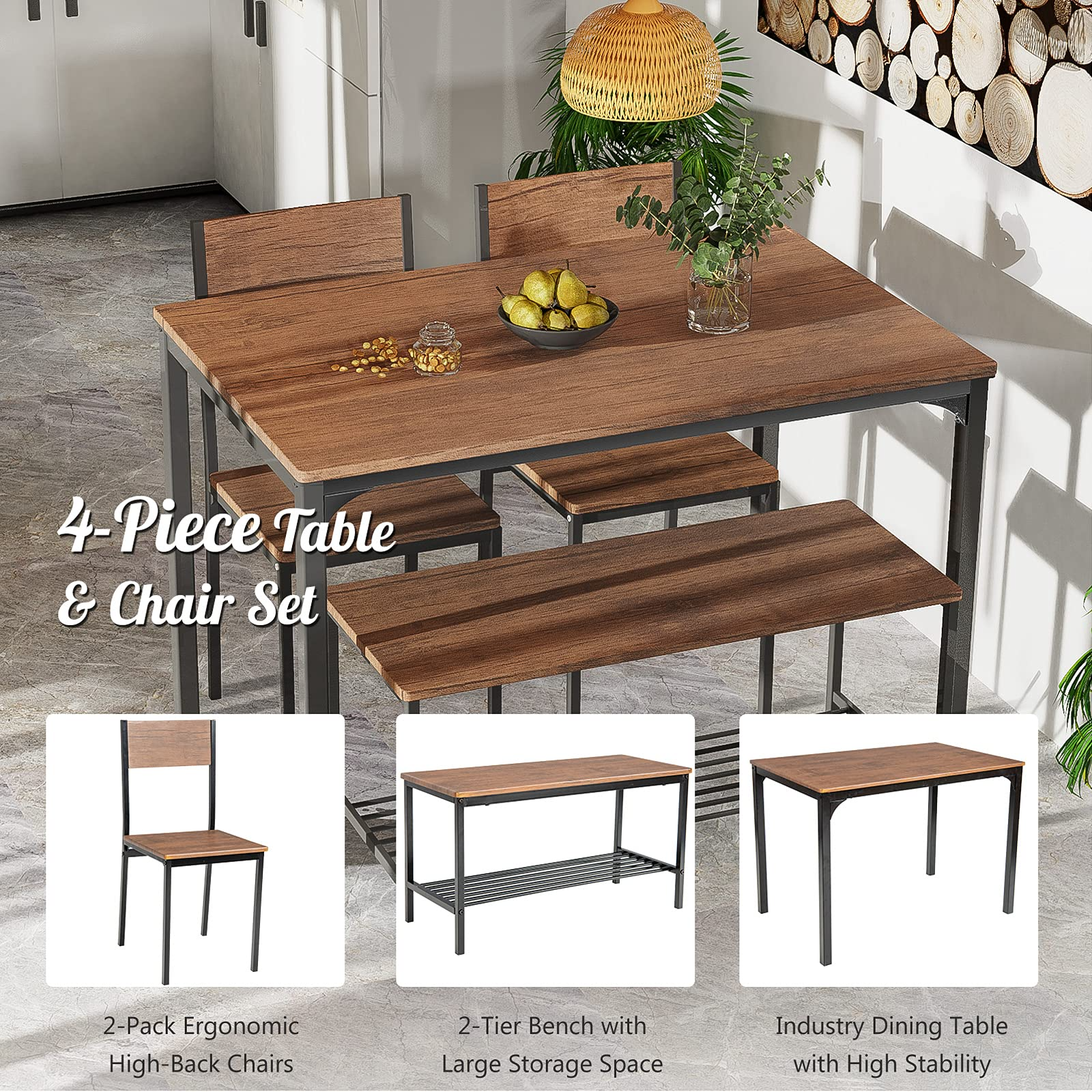 Dining Table Set for 4 - Giantex