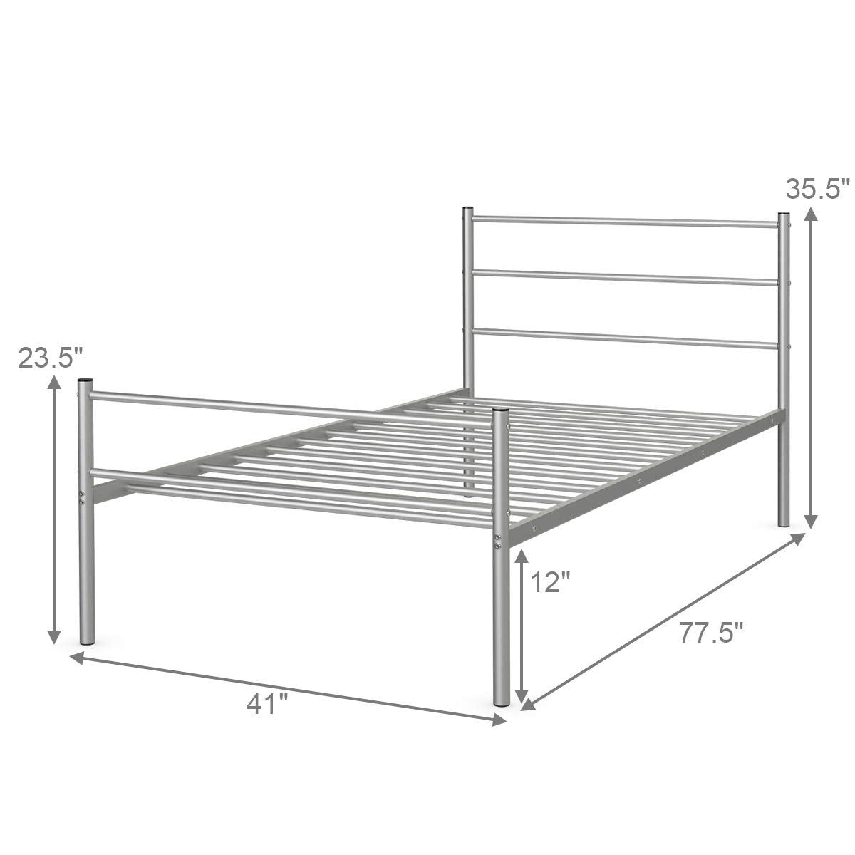 Giantex Platform Bed with Headboard and Footboard