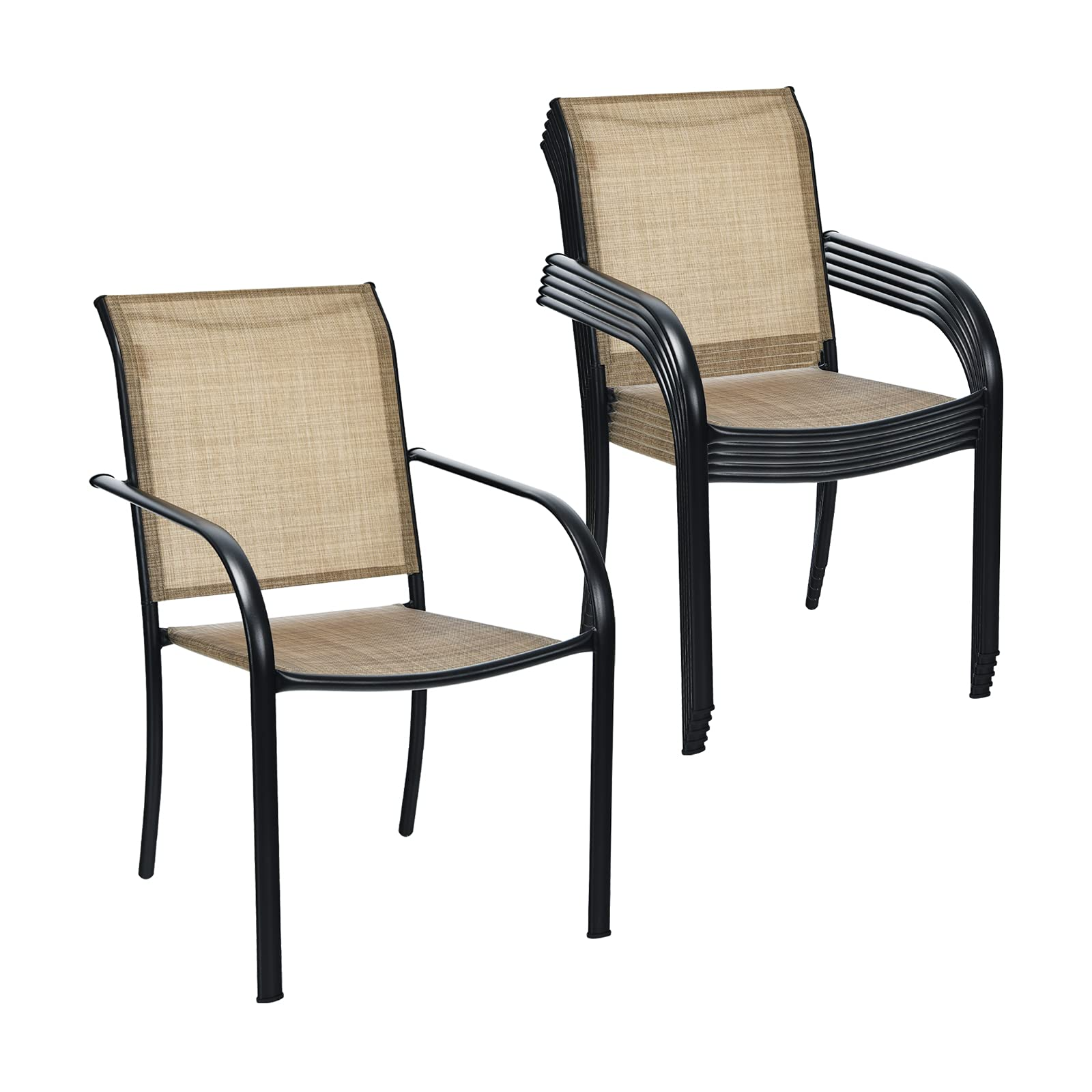 Giantex Outdoor Chairs with Breathable Fabric