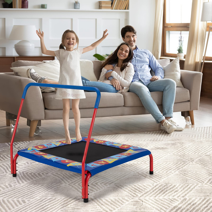 ASTM Approved Square Workout Rebounder Trampoline with Safety Padded Cover