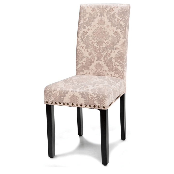 Giantex Upholstered Dining Chairs Set of 2 or 4, Fabric Side Chairs w/Wood Legs - Giantexus