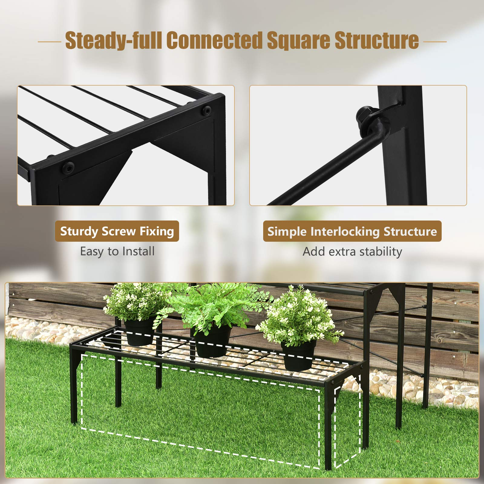 Giantex 3 Tiers Metal Plant Stand