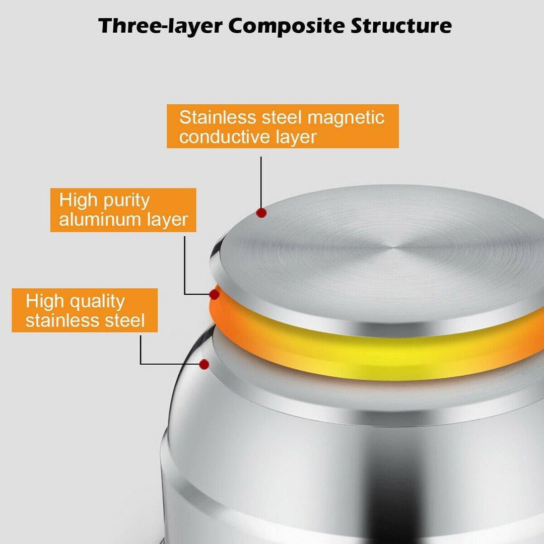 3-Layer Stainless Steel Steamer Pot for Cooking Soup and Steaming Food (Silver) - Giantexus