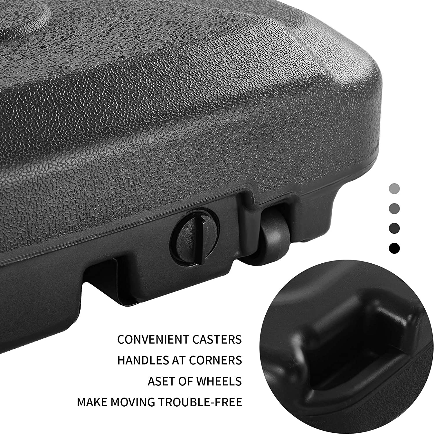 60L Universal Offset Umbrella Base Plastic Weighted Stand - Giantexus