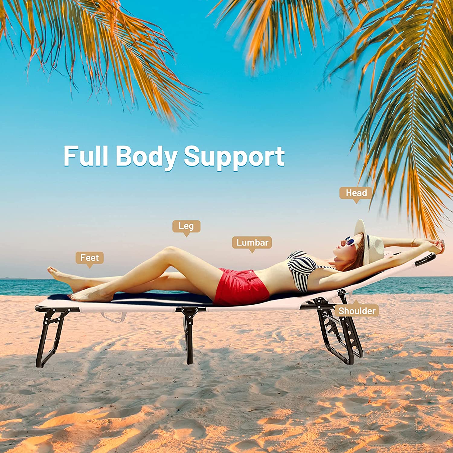Beach Lounge Chair Chaise Lounge Chairs - Giantexus