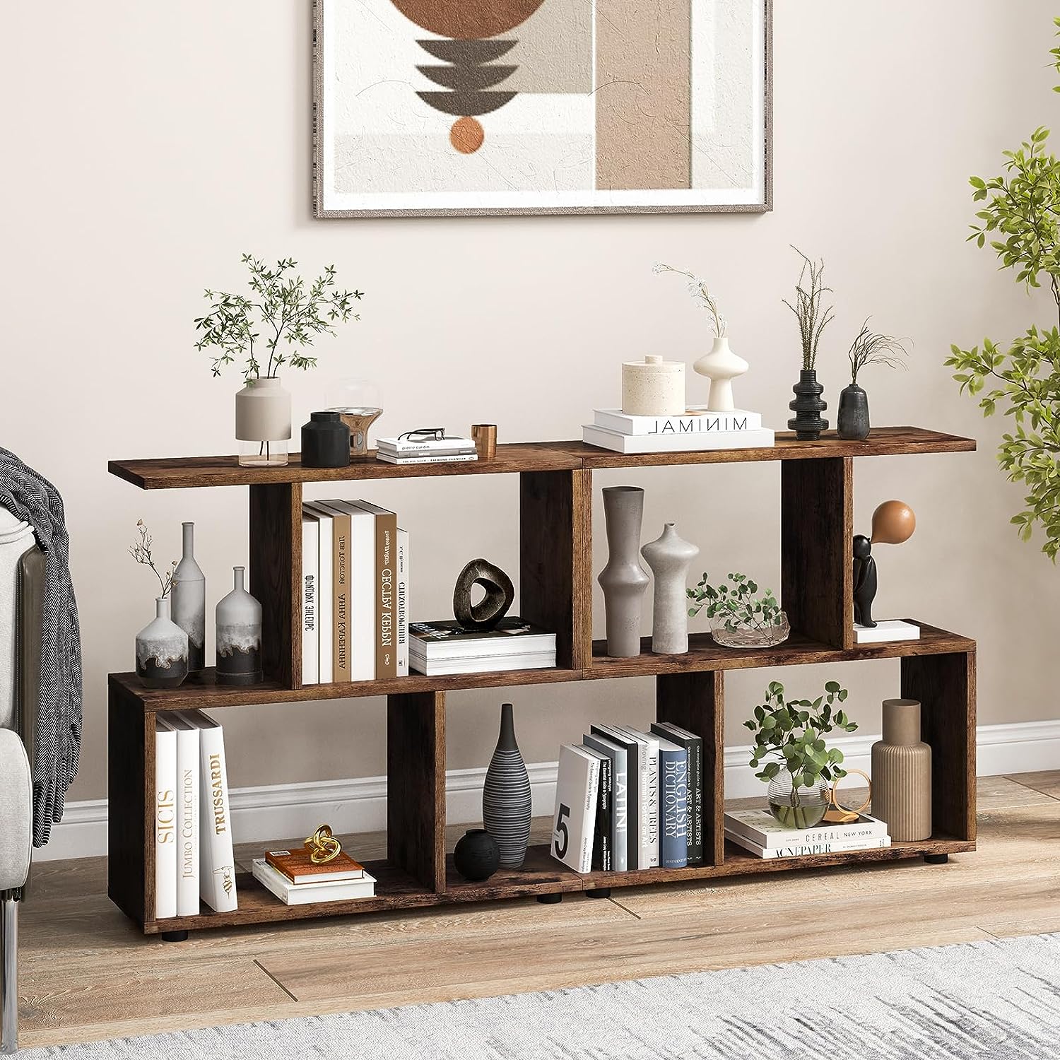 Giantex 3-Tier Geometric Bookshelf