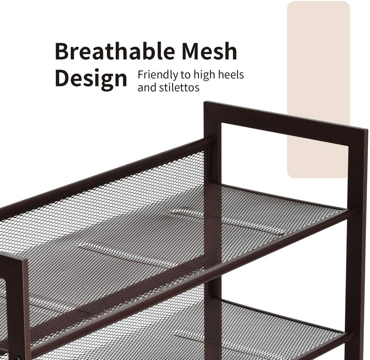 4-Tier Metal Shoe Rack, Shoe Storage Organizer - Giantexus
