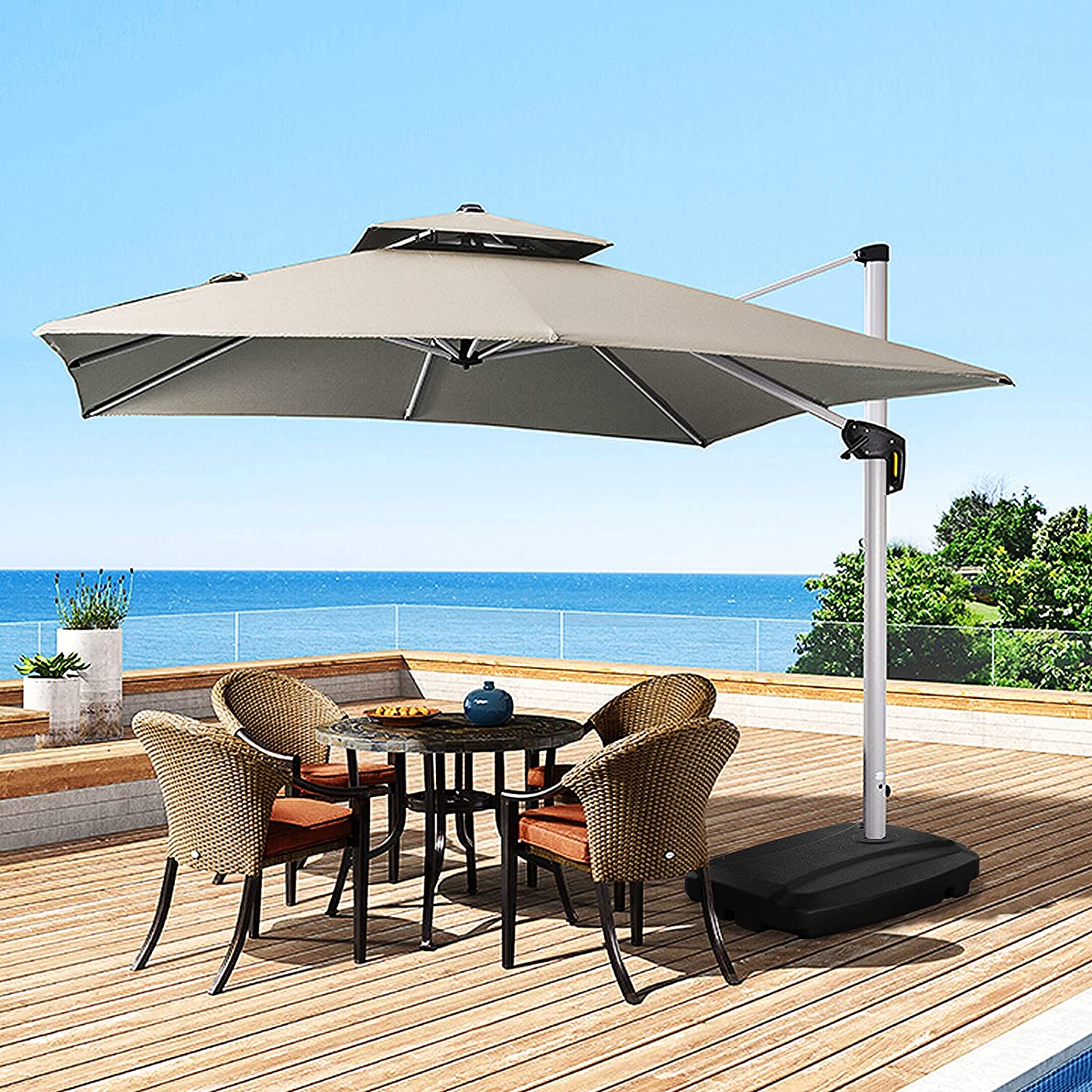 60 pound patio umbrella base Buy 60L Universal Offset Umbrella Base