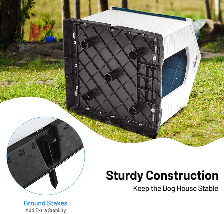 Waterproof Plastic Dog Houses - Giantex