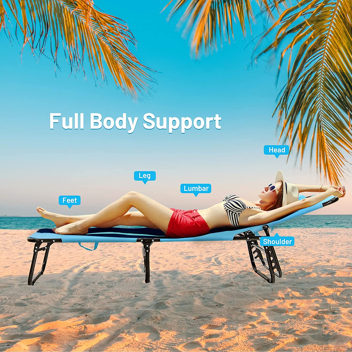 Beach Lounge Chair Chaise Lounge Chairs - Giantexus