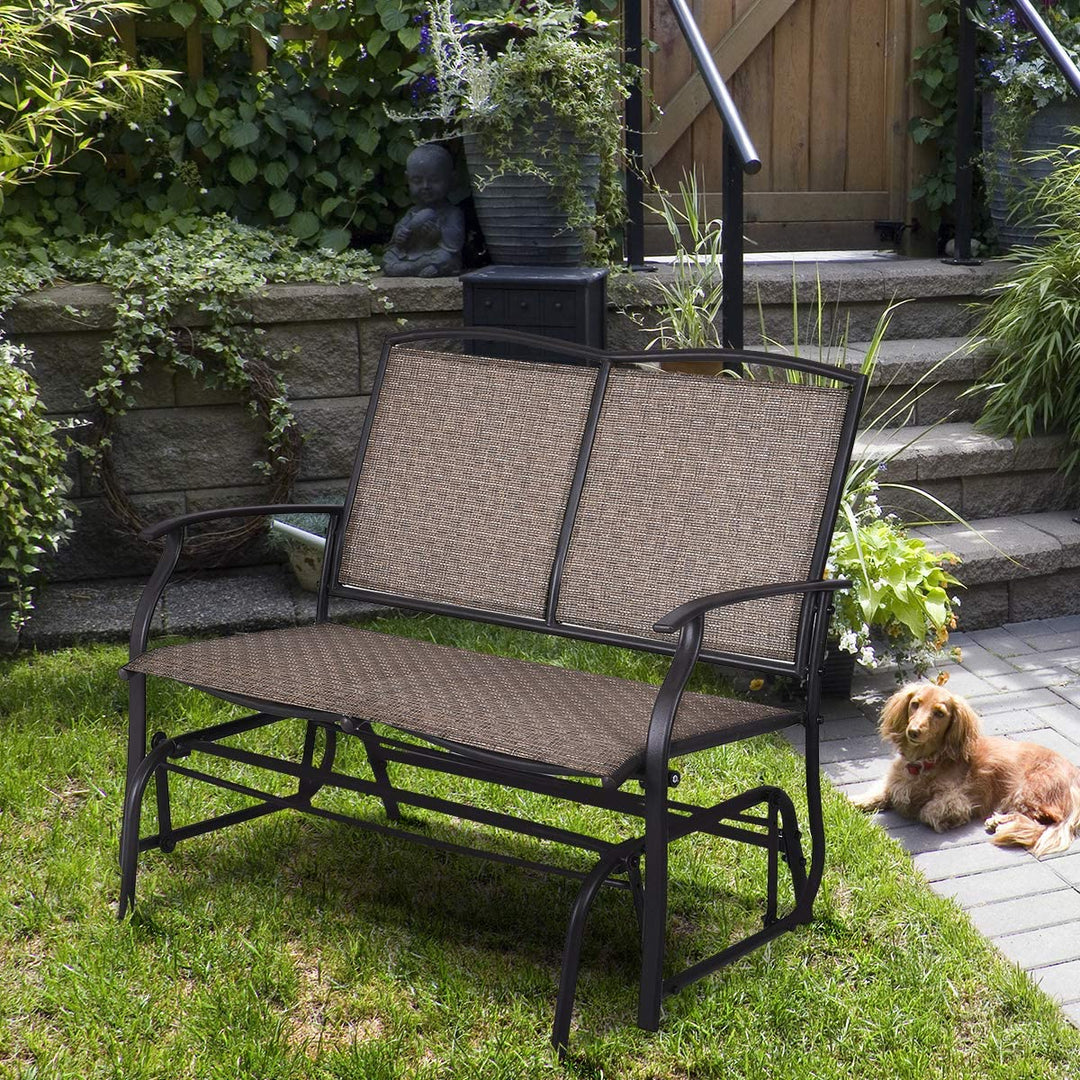 Giantex Patio Glider Stable Steel Frame for Outdoor Backyard