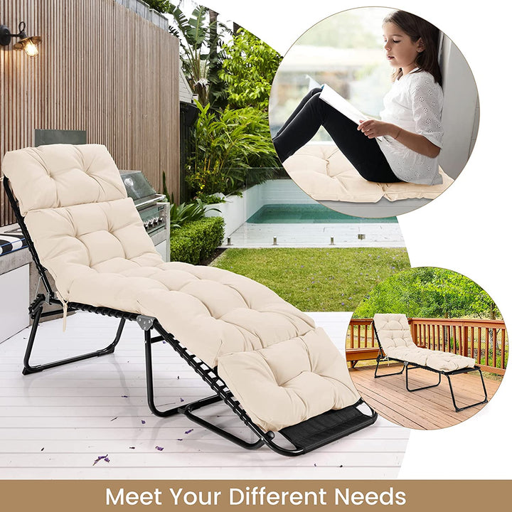 Giantex Set of 1/2/4 Lounge Chair Cushion(73X22X4 Inch)