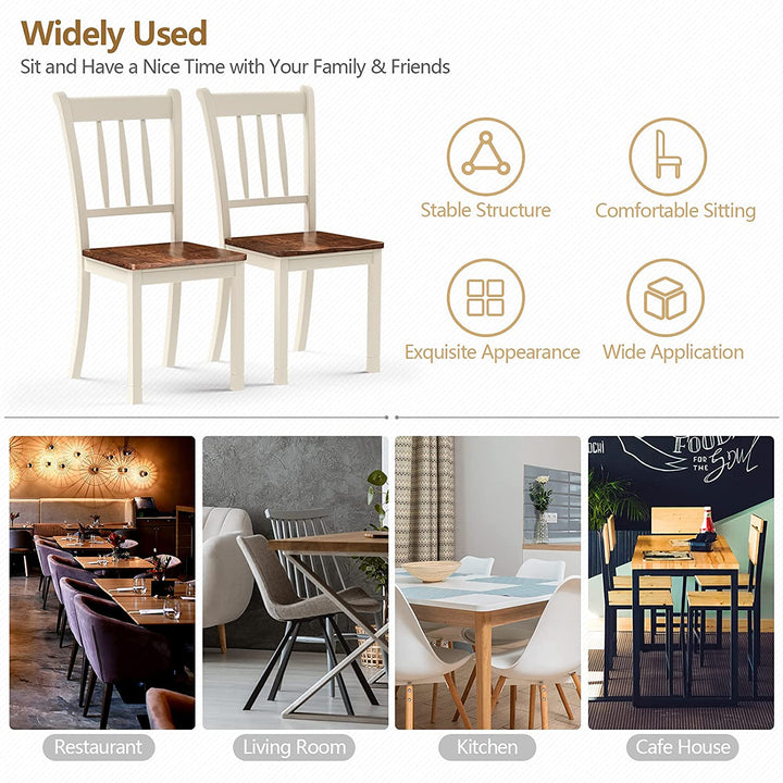 Solid Wood Whitesburg Dining Chairs Set of 4 - Giantexus