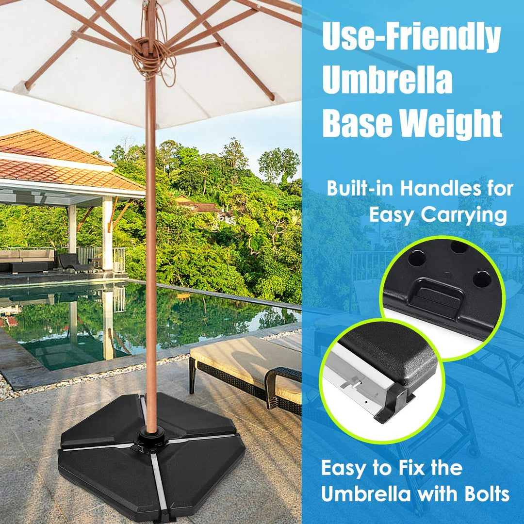 4PCS Patio Umbrella Base Weight (Triangular 33"X33") - Giantexus
