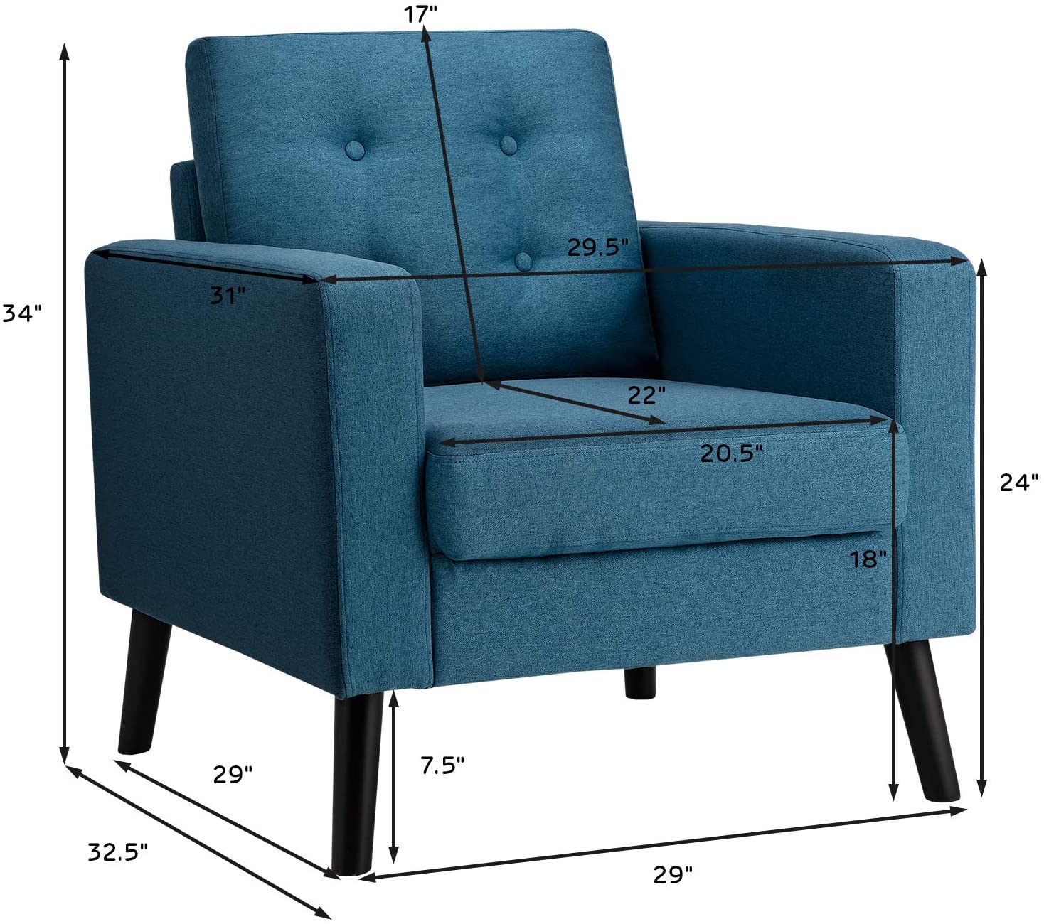 Giantex Modern Accent Chair