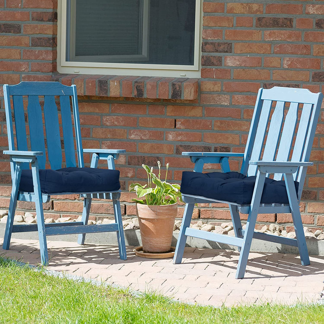 Giantex 2/4/6 Pack Tufted Patio Cushions 4 Inch Thick Outdoor Chair Pads