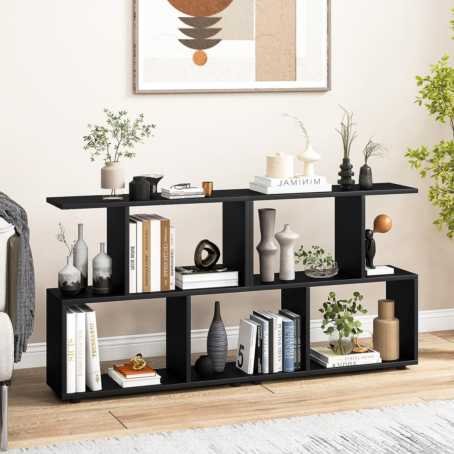 Giantex 3-Tier Geometric Bookshelf