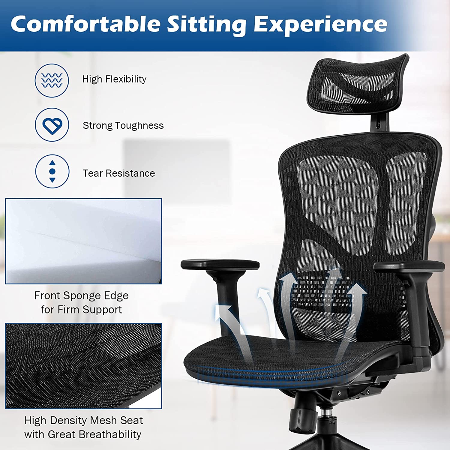 Ergonomic Office Chair, High Back Desk Chair