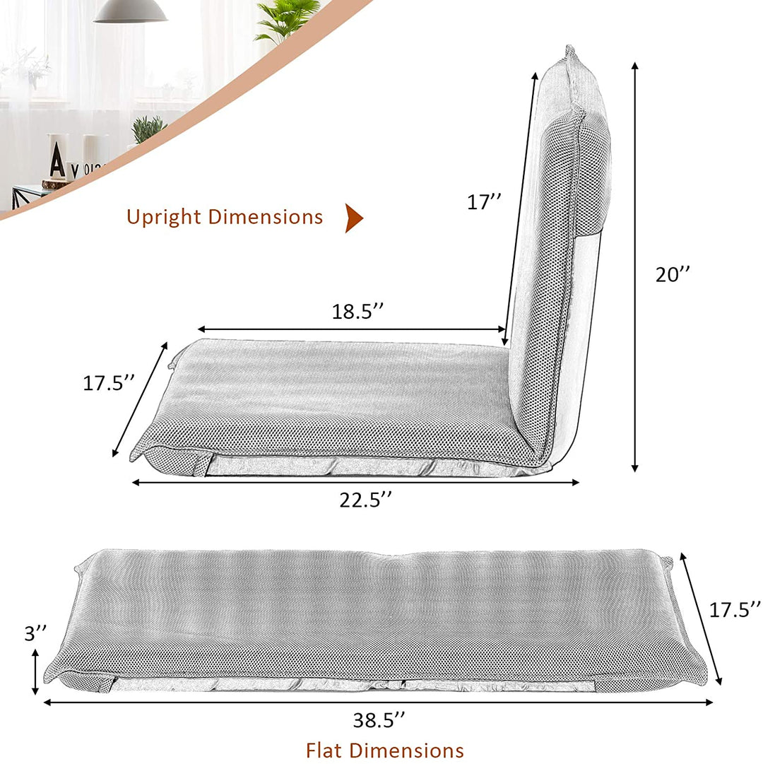 Adjustable Mesh Floor Sofa Chair - Giantexus