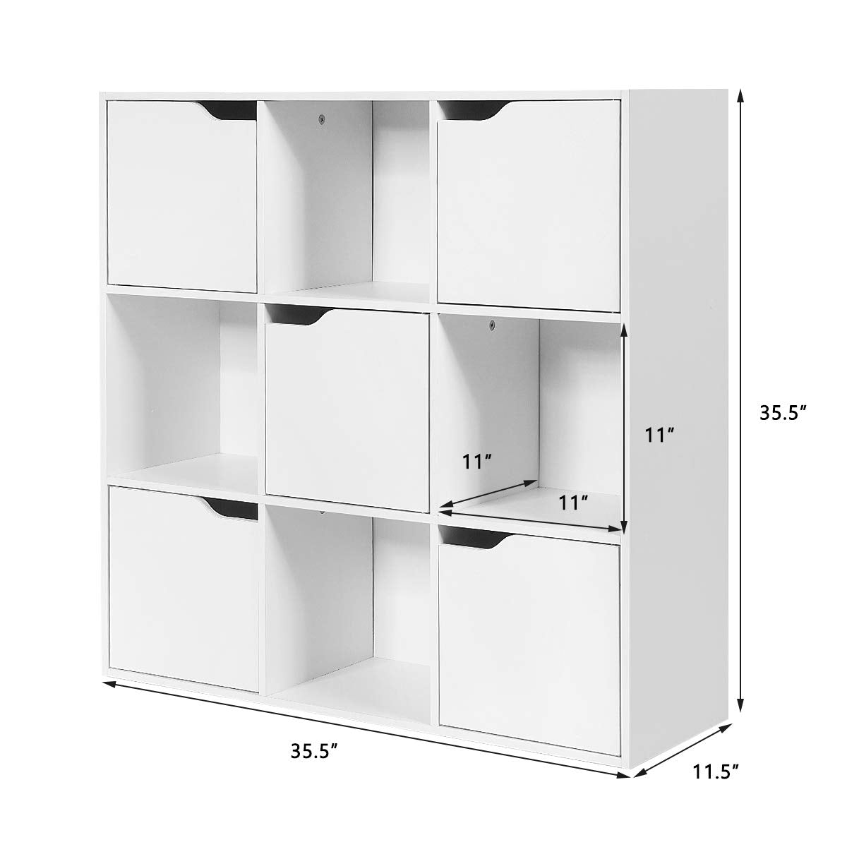 Giantex 9-Cube Storage Organizer, Storage Cabinet with 4 Open Cubes and 5 Cabinets