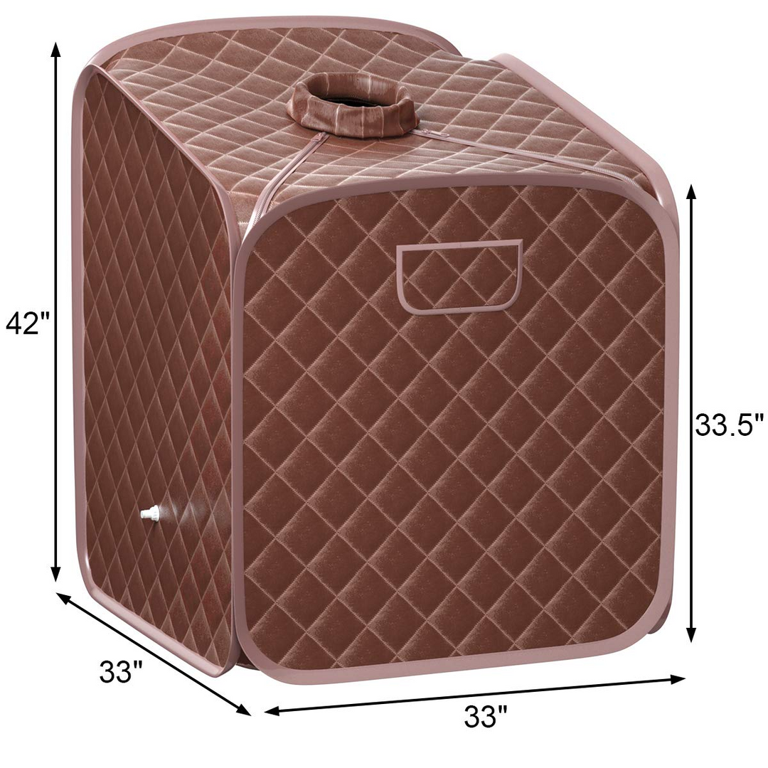 Giantex Portable Steam Sauna Spa 2L Folding Private Sauna Tent W/Chair Foot